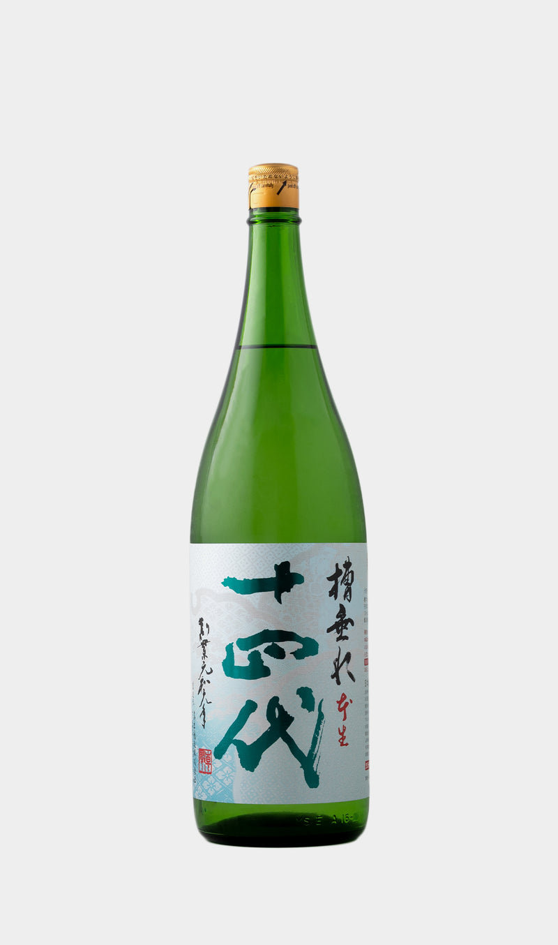 Juyondai Funatare Honnama Junmai Ginjo sake bottle in 1800ml format with traditional Japanese label and premium branding.